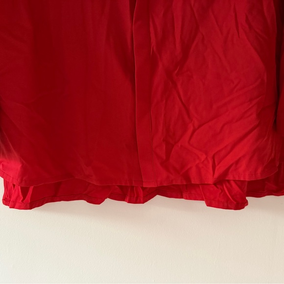 ADAY Something Cool Button Down in Chili Red Size Large Limited Edition Normcore - Picture 7 of 15